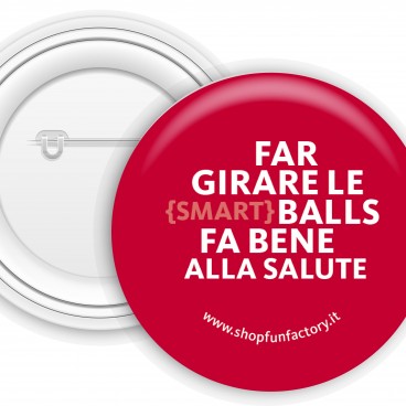 Spilla "Far girare le smartballs" La Bottega della Luna Gadget